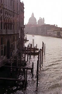 Venice Dock with Gondolas